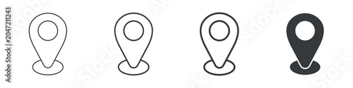 Destination Different Icon Set Simple Style Collection