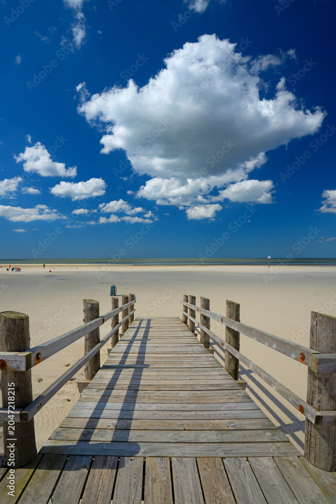 Obraz premium pier on the beach with a view to the sea