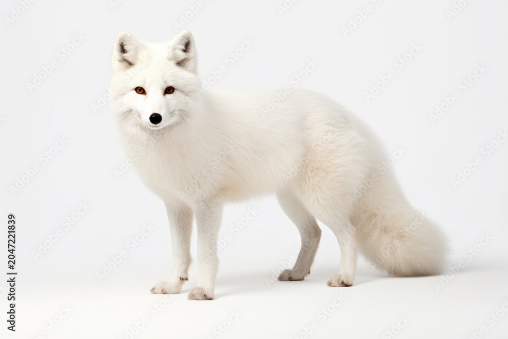 Naklejka premium Artic fox wildlife mammal animal.