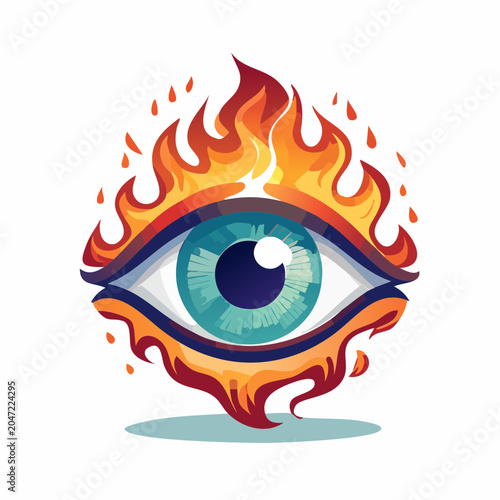 Eye on Fire Illustration