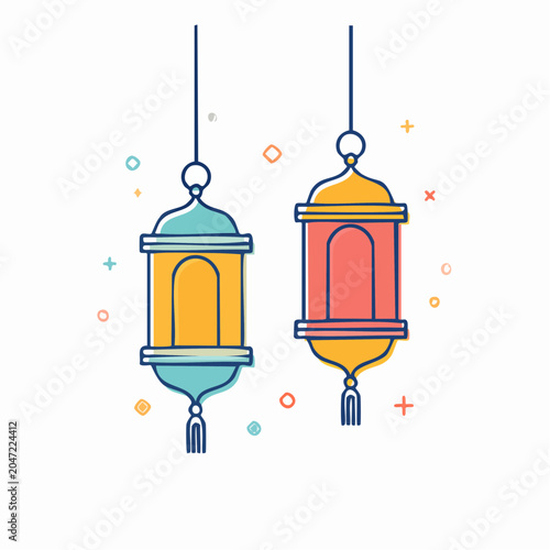 Islamic Lanterns Illustration