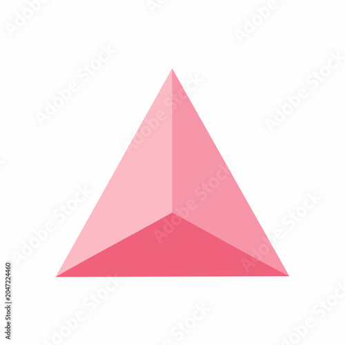 Pink 3D Geometric Pyramid Shape