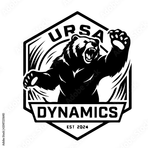 Angry Roaring Bear Vector Art - Aggressive Grizzly Mascot Clipart Logo