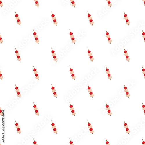 Photography Cartoon shish kebabs creating a seamless backdrop for food and cooking themes