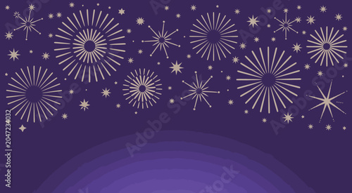 Foto firework festive burst vector illustration with scattered star shapes