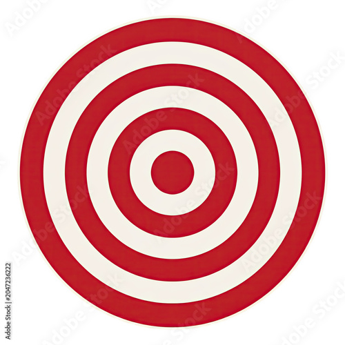 Red Bullseye Target Icon With Concentric Circles Isolated Graphic Element
