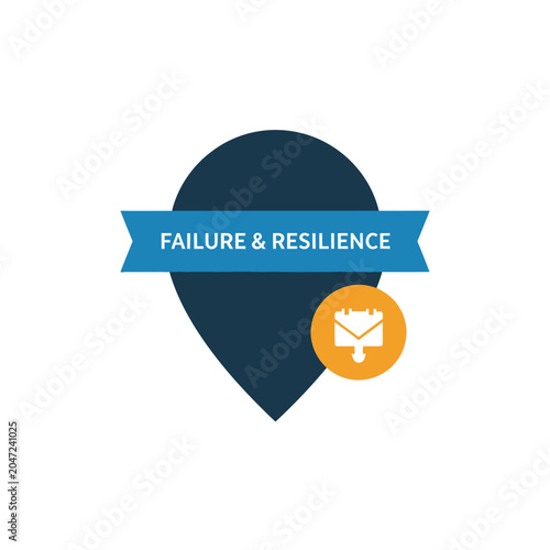 Photography Failure and Resilience Concept Icon Design.