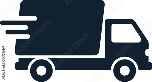 Photos Fast Delivery Truck Icon - Express Shipping and Logistics Symbol.