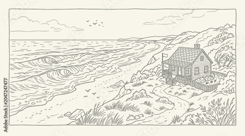 House by the sea shore.