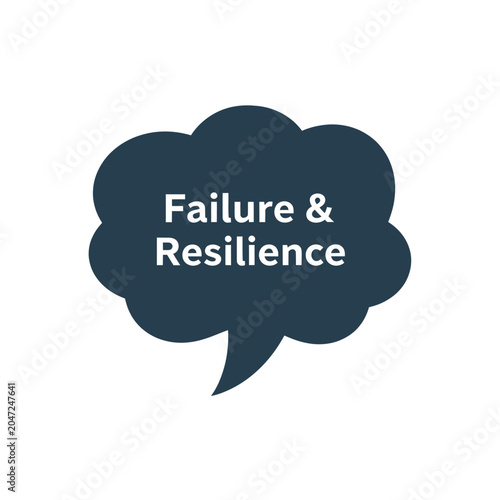 Foto Failure and Resilience Speech Bubble Icon.
