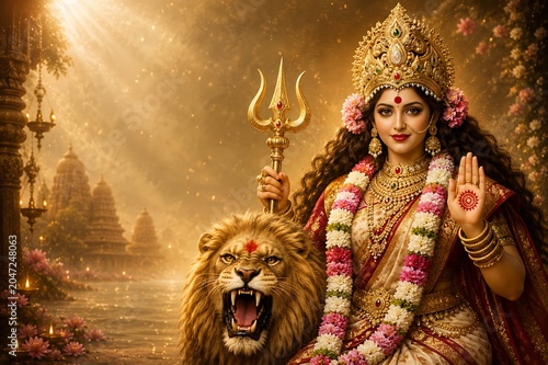 Godess Durga on Maha Navratri, Navadurga, Durga Puja, Sharad Navratri, Jyeshtha Shukla Ashtami/Masik Durga Ashtami, Mahanavami, Vijayadashami, Dussehra, Durga/Mahakali/Jagadamba, Bhavani