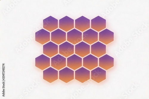 Hexagonal pattern with gradient colors