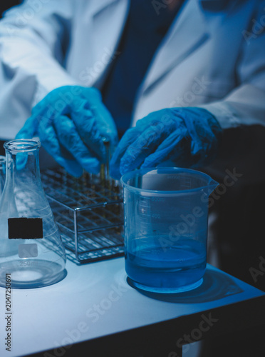 Researchers working in the clinical laboratory