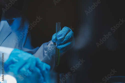 Researchers working in the clinical laboratory
