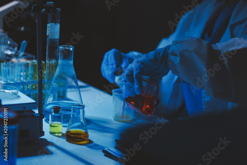 Researchers working in the clinical laboratory