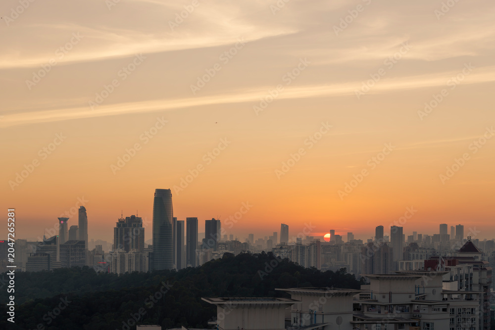 Fototapeta premium City sunset
