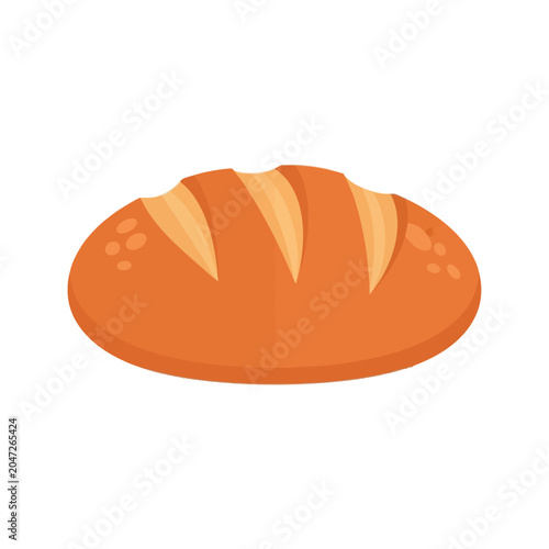 Freshly baked crusty bread loaf.