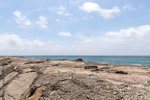 Sea wall landscape, Esmoriz beach, Portugal
