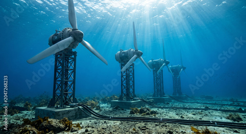 Underwater Tidal Stream Turbines for Marine Renewable Energy