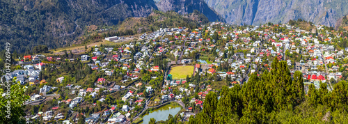 Fotografía Ville de Cilaos au milieu d’un cirque, Île de la Réunion