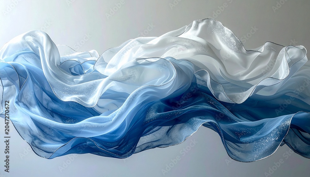 Obraz premium blue smoke on white background