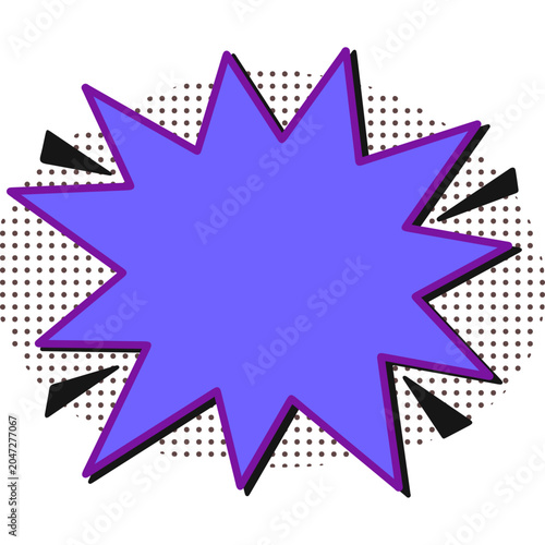 Purple Comic Speech Bubble Burst
