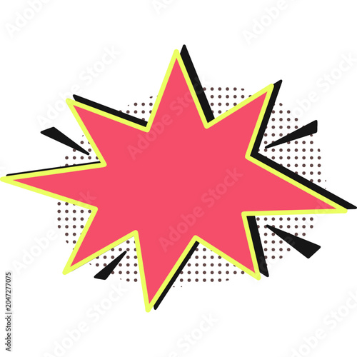 Retro Comic Book Starburst Bubble