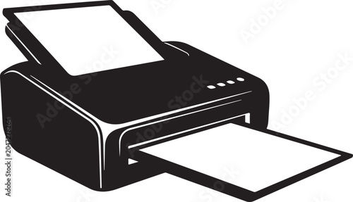 Quadro su tela Printer, black, vector, office equipment, printing machine