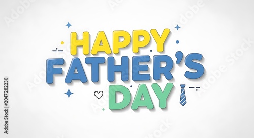 Happy fathers day typography illustration celebration appreciation