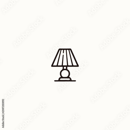Lamp logo vector icon illustration