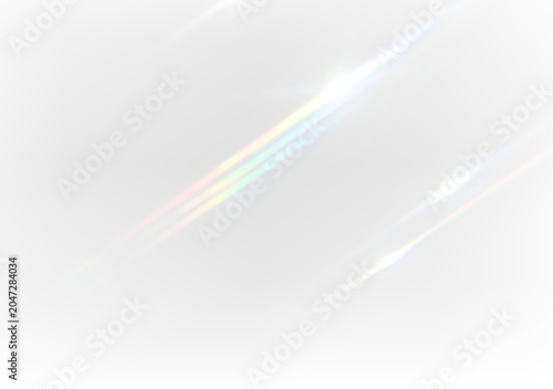 Realistic rainbow spectrum with crystal flare overlay PNG