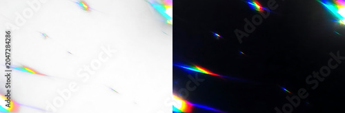 Prism holographic overlay with glowing neon reflections PNG