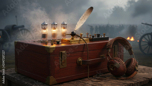 Napoleonic field radio used during the Battle of Waterloo for military communication and coordination on the battlefield
