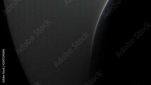 Minimalistic background of curved lines movement. Abstract drawing of radial lines on a dark background. seamless loop