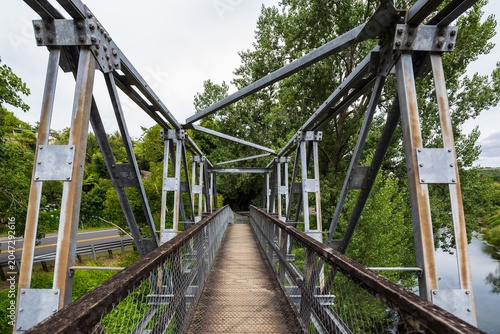 Historic Truss Bridge Over Ohinemuri River in New Zealand
