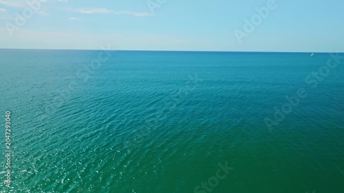 Aerial view waves sea surface view nature ocean waves background