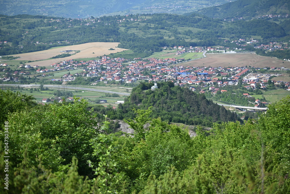 Fototapeta premium Panorama of the Lašva Valley