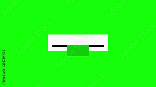 Money Machine Animation on Green Screen Background