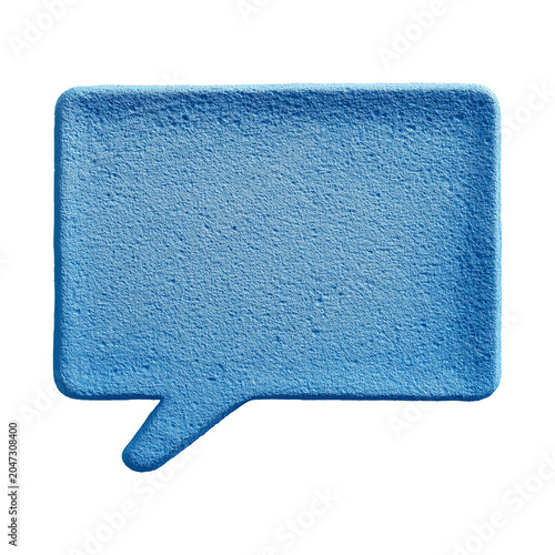 dark blue matte rectangular bubble, vintage style message box, social media comment icon