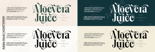 Foto Elegant ligature alphabet letters font logo