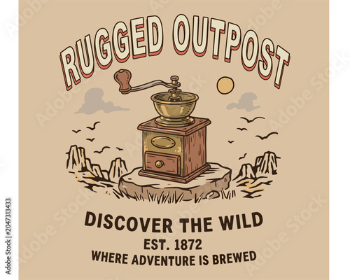Εκτύπωση καμβά Rugged outpost adventure