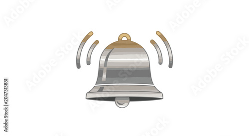 Принти на полотні Silver Bell Ringing Loudly Alert.