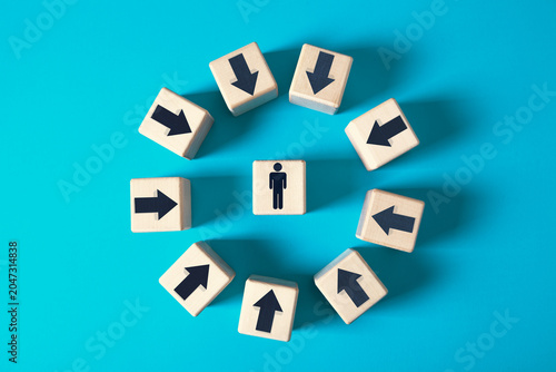 Conceptual image of human resources management. The concept of recruitment.