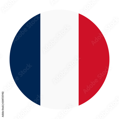 French flag round badge