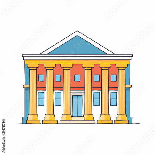 Classical Building with Columns