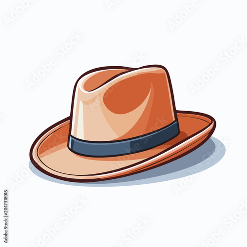 Illustration of a classic fedora hat