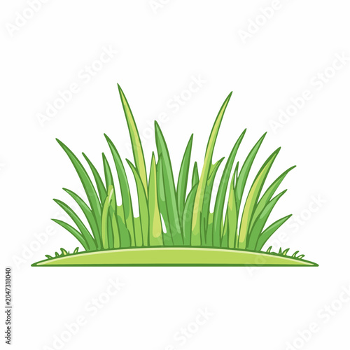 Illustration of green grass blades