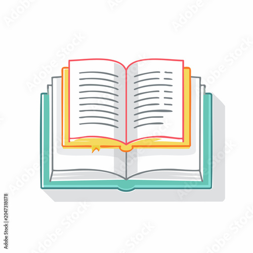 Open Book Illustration