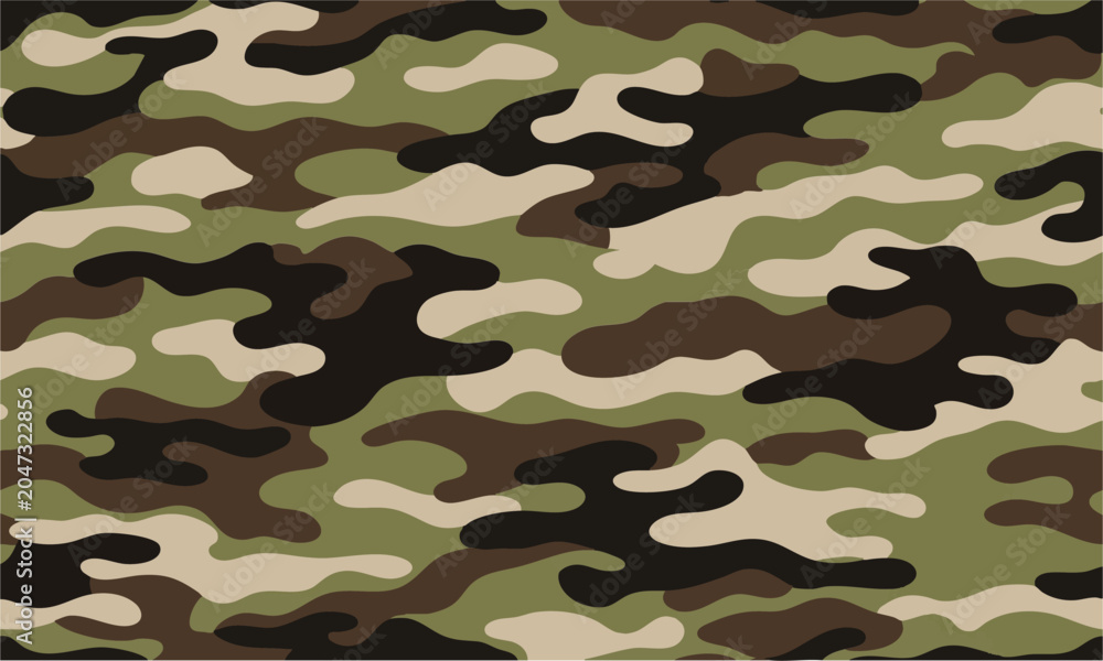 Fototapeta premium Modern tactical camouflage seamless vector texture wallpaper.