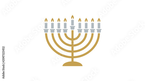 Картината върху платно Traditional Jewish Menorah Hanukkah Candleholder 5.